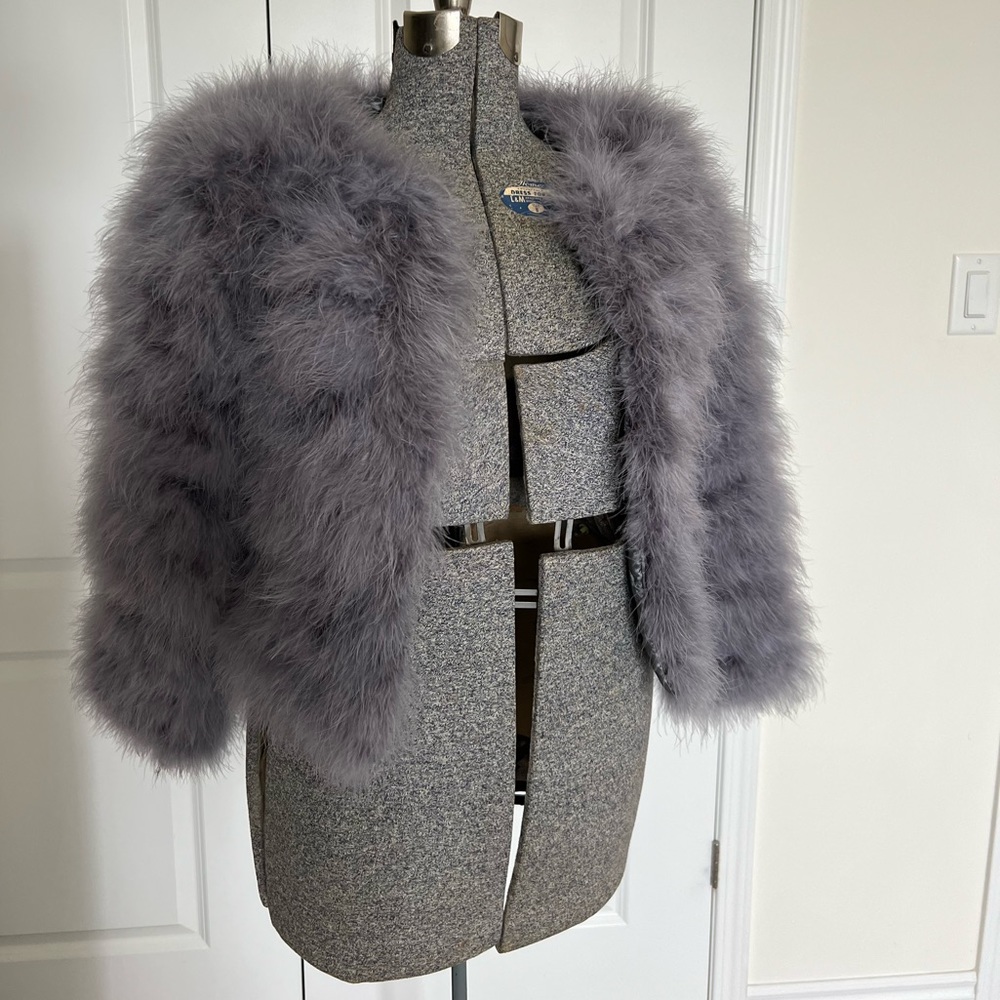 Amazing Feather Cropped Jacket